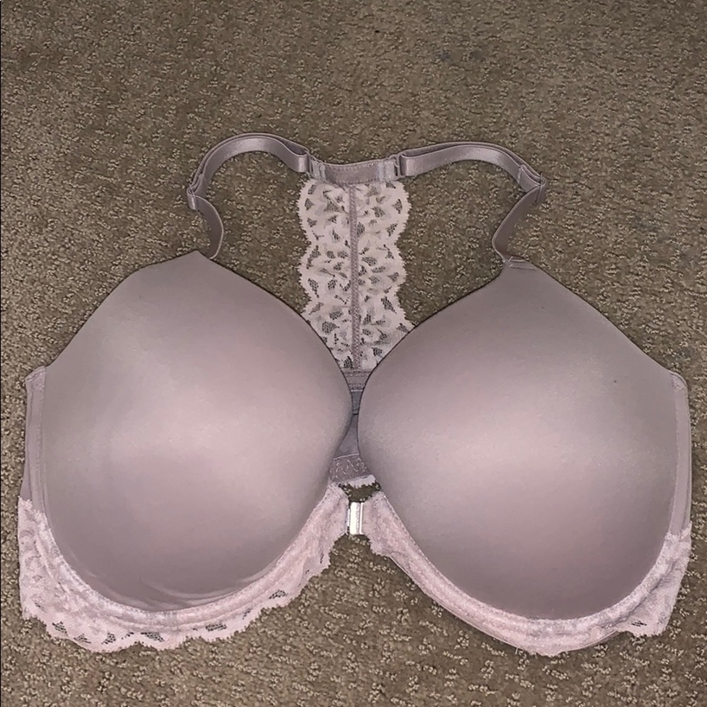 Pink front clasp bra 36DD